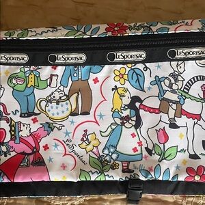 Reversible Alice in wonderland LeSportsac Black and Multicolor Crossbody Bag